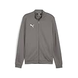 PUMA Herren Teamgoal Casual Tracktop Trainingsjacke, Flach, Mittelgrau, Puma-weiß, M EU