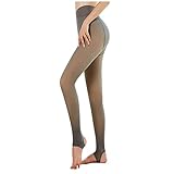 Thermo Strumpfhose Dünn Damen Winter Fleece Gefütterte Leggings High Waist Enge Pantyhose Ohne Fuß Hohe Elastizität Transparente Gefälschte Tights Durchscheinend Dick Plüschstrümpfe