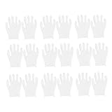 LIFKOME 24 Paar Weiß Baumwollhandschuhe Schutzhandschuhe für Gartenarbeit und Mitteldick Atmungsaktiv und Leicht Wiederverwendbar für Handwerksarbeiten
