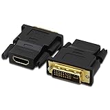 SELIACR DVI zu HDMI Adapter, 24+5 DVI Stecker zu HDMI Buchse 1080P Adapter für PS3/PS4, TV Box, Blu-ray, Projektor, 1080p Full HD HDTV, Projektor