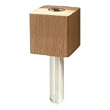 Miniatur Vasen Magnete als dreidimensionale Holzblumen Arrangements für kreative Kühlschrank Gestaltung stylische Interior Dekoration (Khaki, 14x3.5cm)