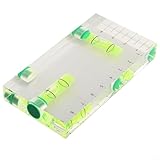 Feeshoppher SPI-rit Wasserwaage, hohe Präzision, transparent, zwei Richtungen, magnetische Wasserwaage, Wasserwaage, Mini-Wasserwaage, stoßfest, Torpedo-Wasserwaage, transparente Wasserwaage mit