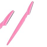 Augenbrauenrasierer Gesichtshaarentferner Rasierer Trimmer Shaper Peeling Dermaplaning Tool für Damen und Herren (Pink)
