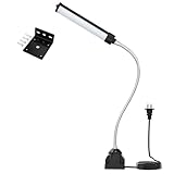 24W LED Arbeitsleuchte, 2400Lumen FlexibleGooseneck Arbeitsleuchte mit Schraube Fixation Base,Industrielle Beleuchtung für Drehmaschine CNC Fräsen Bohrpresse Nähmaschine,Langlebige Werkstattlampe für