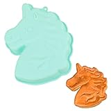 YEAPEAK Unicorn Baking Mould, Silikonformen Einhorn Backform, Einhorn Kuchenform Silikon, 3D Kuchenbackform für Einhornkuchen, Backen Kindergeburtstag Silikonform Für Party Geburtstage,Grün