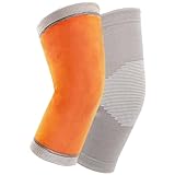 Cndiyald Thermo-Kniewärmer, atmungsaktiv, elastische Kniebandage mit warmem Futter zur Schmerzlinderung im Winter (XL)