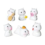 Mocoocouture Packung Mit 6 Mehrzweck Katzenfiguren Aus Kunstharz Dekoration Für Bücherregale Autos Als Geschenk Für Katzenliebhaber