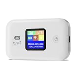 JICICUXI Mobiler WLAN Router,4G Tragbarer WiFi Mobiler Hotspotunterstützt SIM Karten, Mobiles Internet LTE Router bis zu 150 Mbit/S, 3000mAh Akku,ideal für Geschäftsreisen und Urlaub(weiß)