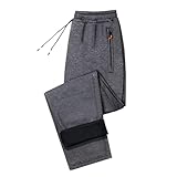 Thermohose Herren Winter Gefüttert Fleecehose Verdickte Lässige Warme Fleece-Jogginghose Outdoor Hosen Unisex Trainingshose Baumwolle Sporthose Laufhose Wanderhose Haushose Winterhosen Sweatpants