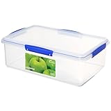 Sistema KLIP IT Frischhaltedose | 7 l | stapelbare und luftdichte Vorratsdose mit Deckel | geeignet für Kühl-/Gefrierschrank | BPA-freier Kunststoff | blaue Clips | 1 Stück