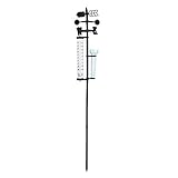 Diheohg Garten Wetter Station, Wetterstation Regen Messer, Windmesser Regenmesser und Thermometer für Garten, Bauernhof, Feld