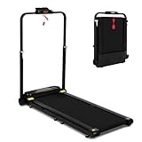 GOVITA - Zusammenklappbares WalikingPad (2 in 1) Elektrisches Laufband, platzsparend, 12 km/h, zusammenklappbar, platzsparend, Tablet-Halter, Bluetooth, Kinomap und ZWIFT, Fernbedienung - 12 Programme