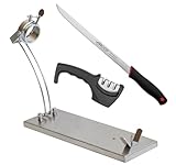 CUPERINOX Schinkenhalter aus Edelstahl | zusammenklappbarer Schinkenhalter | drehbarer Schinkenhalter | professioneller Schinkenhalter | Professionelles Schinkenmesser und Schärfer