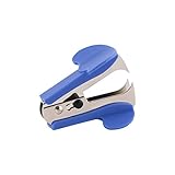 D.RECT Entklammerer Enthefter Aus Metall Mit Niederhalter | Heftklammerentferner für Den Täglichen Gebrauch Im Büro Und Zu Hause | Ergonomische Form Blau, Klein