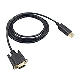 LRXIYODE Displayport Vga Kabel 18m mit Verriegelung Displayport zu Vga Monitorkabel Full HD 1080P Kompatibel mit PC Monitor Projektor