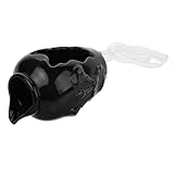 MILISTEN Retro-Aquarium Tischbrunnen Tischplatte System Wasserbehälter Bewässerungsspitzen Tischwasserbrunnen Korb Teichbrunnen Wasserfall Schwimmende Aquariendekorationen Black Keramik