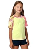 ANGEL CITIZ Jungen Kurzarm Rundhals Badeshirt UV Kinder Rashguard UPF 50+ Schwimmshirt Kinder 125-155