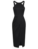 GRACE KARIN Damen Neckholder Slim Pencil Kleid Party Cocktail Party Abendkleid Schwarz XL