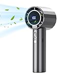Generisch Handheld Turbo Fan, USB Charging Personal Turbo Fan, 2.6x2.17x6.54 inches Adorable Compact Digital Display, 100 Wind Modes for Camping, Fishing, Traveling, Picnic