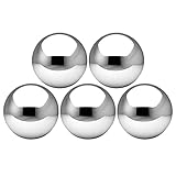 5 Stück Edelstahl-Kugeln, poliert, hohl, reflektierend, Gartenkugel, schwimmende Teichkugeln