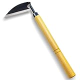 Nhcuijun Dreieckige Gartenhacke, Japanisches Gartenwerkzeug, Ideales Gartenzubehör zum Entfernen von Unkraut und Moos, Länge: 35 cm