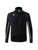 Erima Unisex Erwachsene Liga Star Polyester Trainingsjacke (1032324), schwarz/weiß, XL
