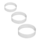 ZIHDKE Perforierter runder Tortenring aus Edelstahl, Obstkuchen-Törtchenform for Backen von Desserts, Kuchen, Mousse-Formen, Küchenutensilien FüR Kuchen(6 8 10cm Set)
