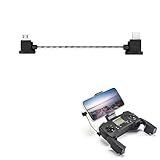 1 x Typ-C auf Micro-USB für DJI 15 cm Fernbedienungskabel, kompatibel mit DJI Mavic Mini SE Mini Mavic 2 Pro Zoom Spark Drohnen, rechtwinkliges Lade-/Datenkabel, Fernbedienungskabel