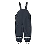 Generisch Kleinkind Kinder Regen Latzhose Winddicht wasserdicht Matsch Strampler Nylon Winddicht Matsch Bundhose (Black, 104)