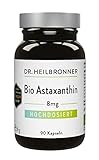 Dr. Heilbronner Bio Astaxanthin 8mg Kapseln hochdosiert in der Glasflasche I Antioxidantien aus der Vitalalge Haematococcus Pluvialis I Supplements Carotinoide Kapseln vegan glutenfrei & lactosefrei
