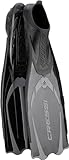 CRESSI Pluma Fins Schwarz/Silber 43/44 Premium Schnorchelflossen Erwachsene Unisex