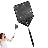Fliegenklatsche - Teleskop Fliegenklatsche, 58.5cm Swatter Fliegen - ausziehbar mit Edelstahlgriff & Lederfläche, langlebig & effektiv, ideal für Zuhause, Camping, Picknick, Angeln & Insektenabwehr