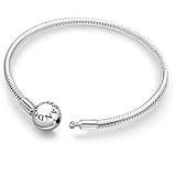 ZHUOMOT Charm Armband Silber 925 Damen, Armbänder Moments Schlangenketten Armband,Kugelförmiger Bettelarmband 17cm,Silber Anhänger Bracelet, Geburtstags Weihnachten Geschenk für Frauen Freundin Mama