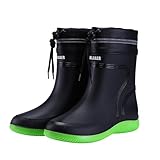 Herren Gummistiefel, Damen Kurz Regenstiefel, Wasserdicht Stiefeletten,Gummistiefelette Rutschfeste Gummi-Stiefel, Regenschuhe, Rain Boots, Outdoor Gartenschuhe, Schlupfstiefel&Arbeitsstiefel