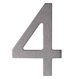 Edelstahl Hausnummer - Design Türnummer - Höhe 76mm - Aufkleber (4)