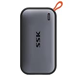 SSK 250GB tragbare Externe NVME-SSD, bis zu 1050 MB/s, Extreme Übertragungsgeschwindigkeit, USB 3.2 Gen 2 Solid State Drive für Typ-C-Smartphones, PS5, Xbox, Laptop, MacBook/Pro/Air und mehr