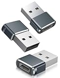 Basesailor USB auf USB C Adapter für iPhone 16 16e 15 14 Pro Max Plus 3 Pack,USBC Buchse zu USB A Stecker Ladegerät Netzteil für iPad 10 2024 Mini 7 Air 6,Apple Watch 8 9,Samsung Galaxy S25 A55 Ultra