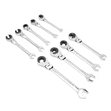 Fabater Ratschenschlüssel-Kombination mit 72 Zähnen, Hocheffizientes Werkzeugset für Auto- und Heimreparaturen, Stahlmaterial