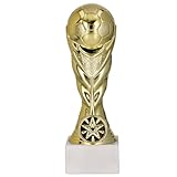 Larius Fußball Pokal Ehrenpreis Trophäe - ST1 (ohne Wunschtext, Gold)