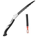 Sosoport 1 Satz Klappsäge gartenwerkzeuge outdoor säge Sägeblatt-Schärfer Pruning Säge handkrwissäge Taschensägen Handsägen für Bäume Stahlsäge Werkzeugstahl mit hohem Kohlenstoffgehalt