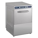 GastroHero Gläserspülmaschine PROFI-GLSM40SL | 40×40 cm Korbmaß | Edelstahl | Reiniger- & Klarspüldosierer | mit Ablaufpumpe | 230 V | Gastronomie Gläserspüler