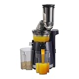 Entsafter, 250W Slow Juicer mit 2 x 800mlTassen, Betriebszeit 20min, Geschwindigkeit 58RPM, Dual Port Design, für Gemüse und Fruchtsäften