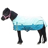 Gallopoff 1200D Pony/Shetty Pferdedecke ohne Füllung (0 g), Leichte, wasserdichte, Atmungsaktive und Reißfeste Regendecke für Fohlen, Minipferde, Zwergpferde, Kleinpferde und Miniponys