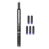 Generisch Füllhalter Einziehbar – Feine Spitze 0.38mm, Schreibstift Zubehör | Mit Tintenpatronen Set 5 Stück, Notizen Kalligrafie Skizzieren Tagebuch Schreiben Schulbedarf Stationärartikel