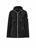 BJØRNSON Coral Fleece Weste 4 Jahreszeiten Zickzackmuster Damen - Größe 56 - Schwarz