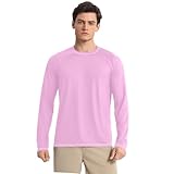 Herren-UV-Schutz-Shirt, kühlend, langärmelig, Größe S, Pearl Pink, L
