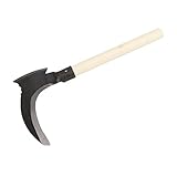 Asixxsix Jätende Sichel, Doppelsense aus Hohem Manganstahl, Mehrzweck-Gartenarbeit, Jäten, Grassichel, Tragbare Sicherheitssichel für Notfall, Wandern, Jagd, Gartengeräte(2), Asixxsix4gewumtzkn-12