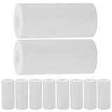 UKCOCO 10 Rollen Thermotransfer Etiketten Selbstklebend Weiß Thermopapier für Adressaufkleber Leicht Transportierbar Bedruckbar für Büro Schule und Versand