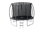 KETTLER Outdoor Trampolin Jump 305 I Gartentrampolin mit Sicherheitsnetz & 305 cm Durchmesser I Wetterfestes Familien-Trampolin mit Schutzrandabdeckung und Leiter I Hohe Belastbarkeit bis 150 kg