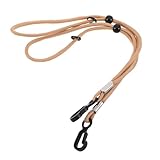 Gatuida Winterliche Skihandschuhleine mit Verstellbarer Perlenkordel 25cm Khaki Handgelenkschlaufe für Erwachsene Sicherheitsriemen für Fäustlinge und Ski Handschuhe